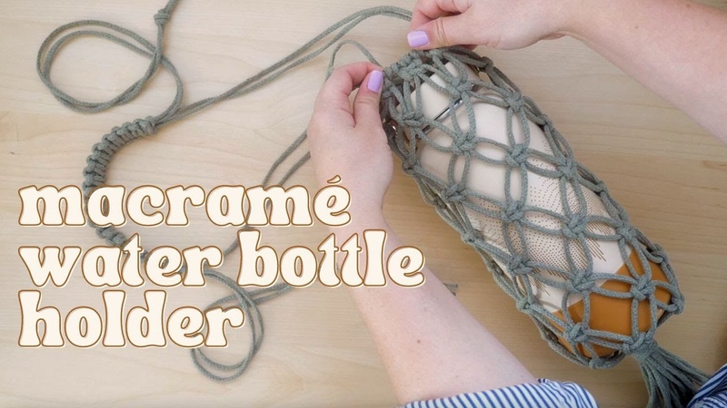 DIY Macramé Water Bottle Holder, Water Bottle Sling, Step by Step