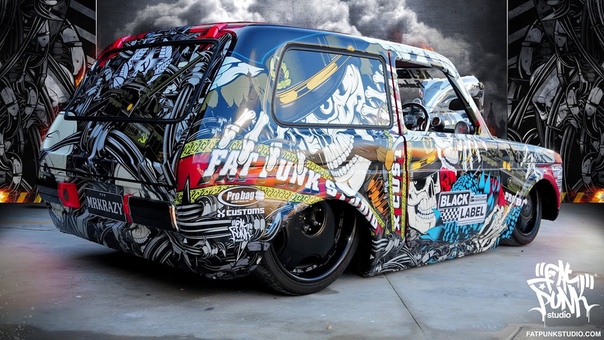 Fat Punk Lada Niva Hot Wheels Vinyl Wrap Presentation Toy