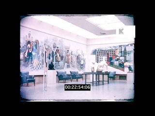 1960s Art Gallery, Fine Art Exhibition, Sculptures, Paintings, 16mm