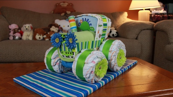 Tractor Diaper Cake ( How To