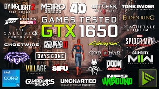 GTX 1650 Test in 40 Games in 2024