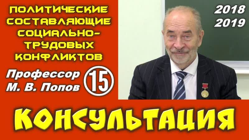15. Консультация по курсу Политические составляющие