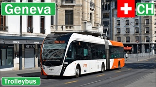 CH - Geneva trolleybus / Genf Obus 2023 4K