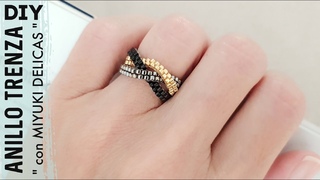 DIY COMO HACER ANILLO MIYUKI DELICAS | ANILLOS DE MODA 2022 | ANILLO TRENZA CON DELICAS