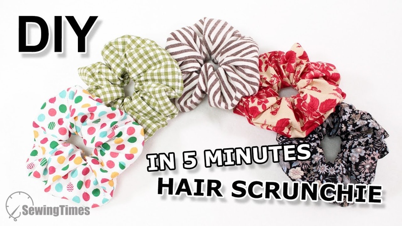 DIY HAIR SCRUNCHIE in 5 MIN, How to make HAIR BAND tutorial