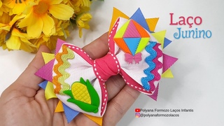 Lao Para Festa Junina Passo a Passo Fcil para iniciantes - PAP - Polyana Formozo