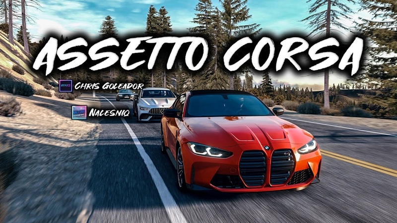 Assetto Corsa BMW M4 2021 Mercedes GT63 S AMG Audi RS7, Cruise with Friends on LA