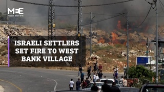 Israeli settlers set fire to West Bank village