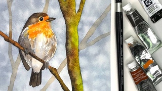 Easy Robin Tutorial - Watercolor Birds for Beginners