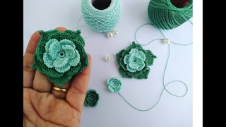 Flor Verde de Crochet