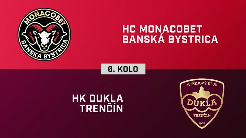 6. kolo: HC MONACObet Banská Bystrica HK Dukla Trenčín 2:1 (