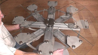 Deardens Capstan Table - Glass and stainless steel