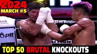 Top 50 Knockouts of MARCH 2024 #5 (Muay Thai•MMA•Kickboxing•Kun Khmer)