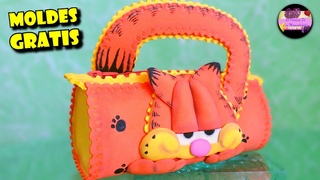 Diy Cartuchera o estuche escolar para tus lápices de Garfield con foami o goma eva (Moldes Gratis)