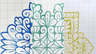 Ідеї для мандали. Mandala art. Малювання по клітинках. 3 video in 1.