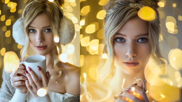 Photoshoot with Christmas Lights, Behind The
