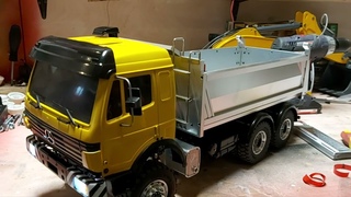 RC LESU MERCEDES DUMP TRUCK 6x6 FINISH. RC LESU МЕРСЕДЕС САМОСВАЛ 6х6 ФИНИШ