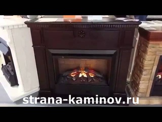 Электрокамин Eva (темный дуб)+Helios 26 RealFlame -