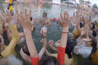 Evening Bath at Kumbha Mela