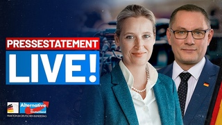 LIVE: Presseerklärung der AfD-Fraktionsvorsitzenden Alice Weidel und Tino Chrupalla