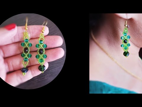 Elegant Crytal and Bicone Earrings, Diy, Beading Tutorial, , diyjewelry,