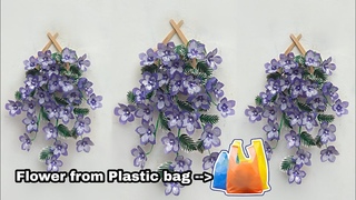 Bunga gantung dari plastik | Flowers from carry bag