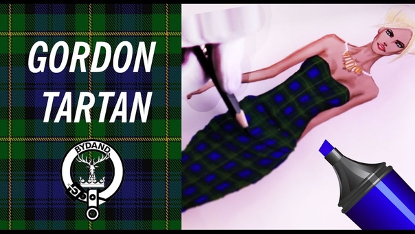 Lesson no. 5 Gordon Tartan Dress Rendering, Fashion