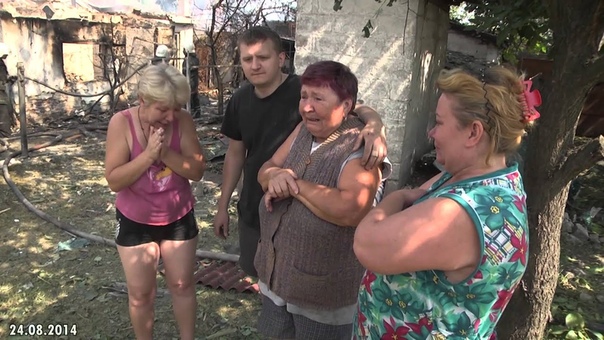 Последствия артобстрела в г. Донецке 24 августа