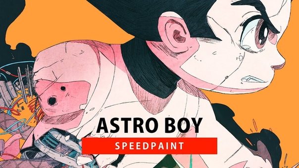 Speed Paint Astro Boy Fanart , Photoshop, Coloring Process