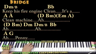 Penny Lane (The Beatles) Piano Cover Lesson in D with Chords/Lyrics