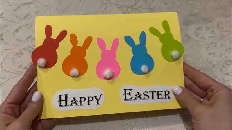 DIY : How Make EASTER Paper Card Easter card Happy Easter Paper Card Easy