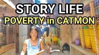 HIDDEN LIFE POVERTY | WALK at CATMON RESIDENCE MALABON CITY Philippines 4K