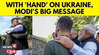With Hand On Zelensky’s Shoulder, Modi’s Message On Maiden Ukraine Visit | Modi In Ukraine | N18G