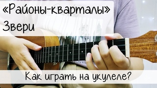 Районы-Кварталы Звери | РАЗБОР на УКУЛЕЛЕ | Песни для НАЧИНАЮЩИХ