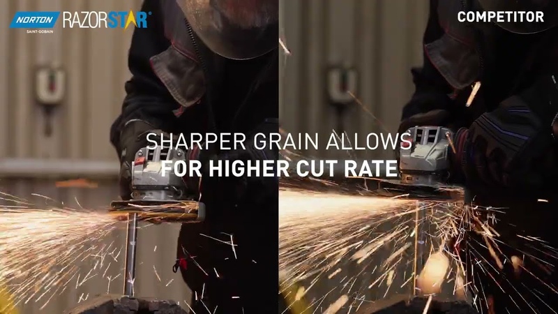 Norton Razor Star 36+ fibre discs grinding put to the