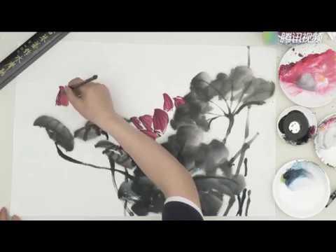 Chinese art painting : Pink Lotus
