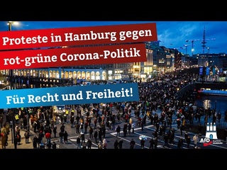 Proteste in Hamburg gegen rot-grne Corona-Politik und Impfzwang