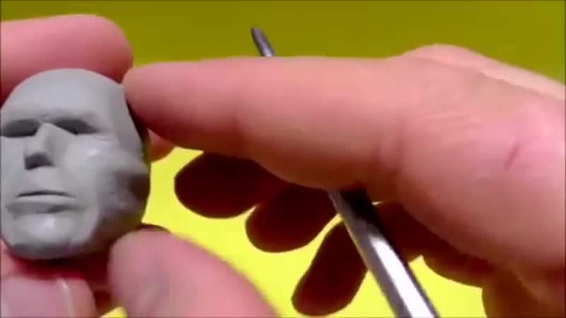CURSO ESCULTURA CABEÇ A BRUCE WILLIS EM POLÍ MERO PARTE