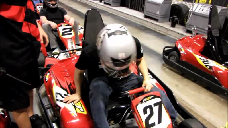 Indoor Go Karting at the MSI MOA Overclocking Event CES 2011 Linus Tech