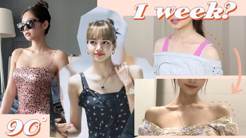 kpop idol 90 degree shoulders in a WEEK, get blackpink lisa jennies beautiful neck shoulder