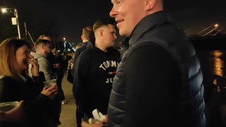 Noc 15 maja 2021 Tumy na bulwarach. Bez maseczek i otwarte knajpy/ Warszawa nad Wis. / Варшава