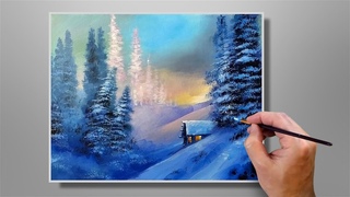 Winter Landscape Painting / Acrylic Painting