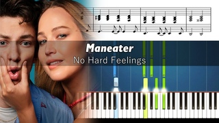 Hall & Oates - Maneater (Piano scene from No Hard Feelings) - Piano Tutorial with Sheet Music