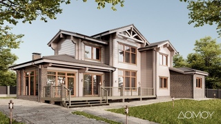 Дом из клеёного бруса от компании DOMOY по проекту Lake VILLAGE, Екатеринбург