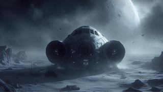 Dark Moon Ambiance #ambient  #relaxing #meditation #darkambient #deepsleep #moon #starship #space