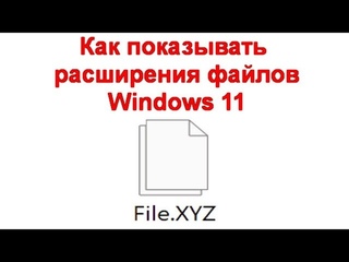 Как показывать расширения файлов Windows 11