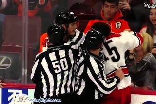 Keegan Lowe vs Vincent Lecavalier. Apr 9, 2015 (two fights in a row)