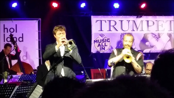 Trumpetparty 2015 Loet van der Lee, Thomas Gansch, Louis