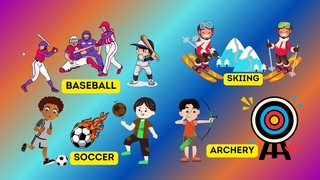 Fun kinds of sports | Names of Sports for Kids in English| HN kids zone easy learning