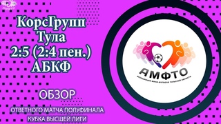 Кубок Высшей лиги - 3 этап - ответная встреча: КорсГрупп Тула 2:5 (2:4 пен.) АБКФ